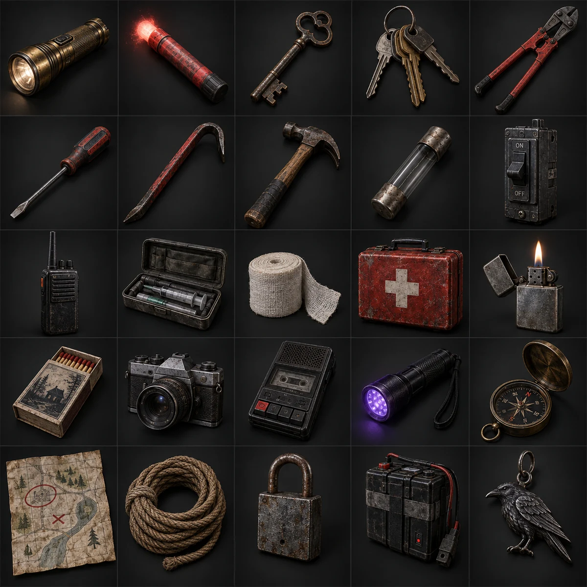 Concept sheet d’objets inquiétants